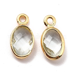 Eco-Friendly Brass with Glass Pendants&nbsp;KK-K268-01G
