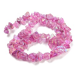 Electroplated Natural Quartz Beads Strands&nbsp;G-M412-01B