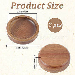 Wood Flat Round Jewely Display Tray&nbsp;LS-ODIS-WH20003-05A