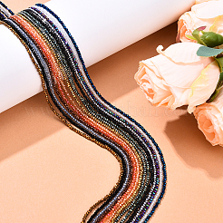15 Strands 15 Styles Electroplate Glass Beads Strands&nbsp;EGLA-YW0005-11