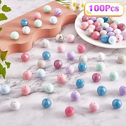 100Pcs 15mm Silicone Beads Multicolor Round Silicone Beads Kit Loose Bulk Silicone Beads for Keychain Making Necklace Bracelet Crafts&nbsp;JX325A