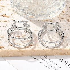 Brass Cuff Earrings for Women&nbsp;EJEW-U036-03P