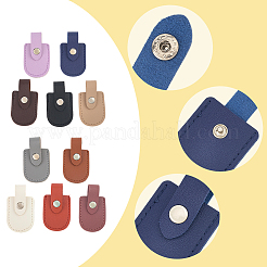10Pcs 10 Colors Arch Shaped Imitation Leather Nail Clipper Cases&nbsp;DIY-CL0002-28A