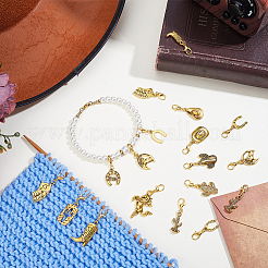 54Pcs 18 Style Alloy Pendant Decorations&nbsp;HJEW-ME00056