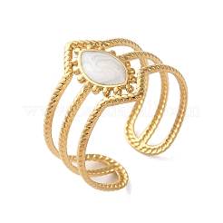 304 Stainless Steel Enamel Cuff Rings&nbsp;X-RJEW-M171-32G