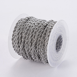 Tarnish Resistant 304 Stainless Steel Rope Chains&nbsp;CHS-F005-10P