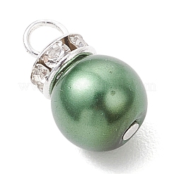 12Pcs 3 Colors Baking Paint Pearlized Glass Pearl Beads Pendants&nbsp;PALLOY-TA00284