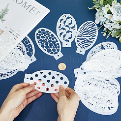 24Pcs 24 Styles Plastic Hollow Out Face Drawing Painting Stencils Templates&nbsp;DIY-WH0349-169