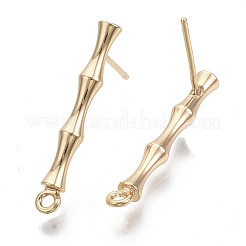 Brass Stud Earring Findings&nbsp;KK-N230-08G-NF