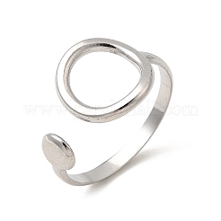304 Stainless Steel Open Cuff Rings&nbsp;RJEW-H261-13P