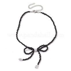 Bowknot 304 Stainless Steel Necklaces&nbsp;NJEW-JN04670