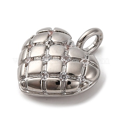 Brass Micro Pave Cubic Zirconia Pendants&nbsp;KK-P308-06P