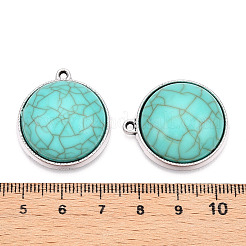 Resin Imitation Turquoise Pendants&nbsp;PALLOY-M203-23AS-B