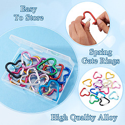 15Pcs 15 Colors Zinc Alloy Screw Locking Carabiner&nbsp;FIND-TA0009-84