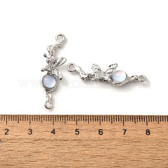 Alloy & Light Blue Glass Butterfly Connector Charms&nbsp;FIND-H015-07P-02