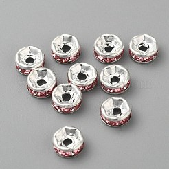 Brass Grade A Rhinestone Spacer Beads&nbsp;RB-A014-Z6mm-27S