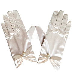Satin Cloth Bride Gloves&nbsp;AJEW-WH20816-030G