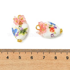 Heart Handmade Porcelain Pendants&nbsp;PALLOY-JF05915-02