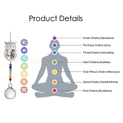 Crystal Ceiling Fan Pull Chains Chakra Hanging Pendants Prism&nbsp;AJEW-WH0021-30B