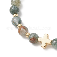 Natural Lodolite Quartz Beads Stretch Bracelets&nbsp;BJEW-JB13213