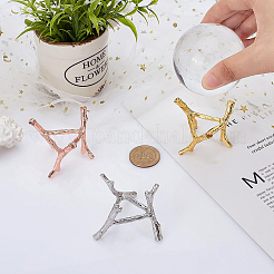 3Pcs 3 Colors Branch Crystal Ball Display Stand Alloy Metal Base&nbsp;ODIS-BC0001-09