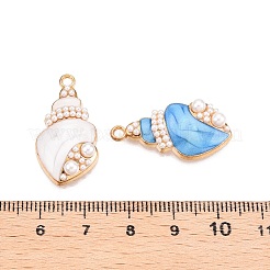 Rack Plating Alloy Enamel Pendants&nbsp;ENAM-N056-368KCG