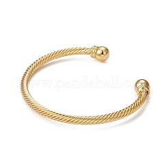 Classic Rack Plating Brass Cuff Bangles&nbsp;X-BJEW-E071-10G