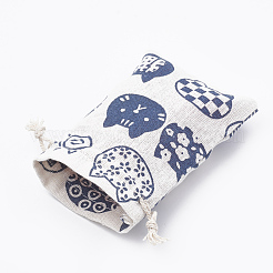 Kitten Polycotton(Polyester Cotton) Packing Pouches Drawstring Bags&nbsp;X-ABAG-T006-A19