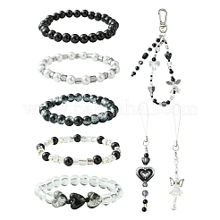 DIY Alloy & Glass & Acrylic Mobile Phone Strap Making Kits&nbsp;DIY-FS0006-65