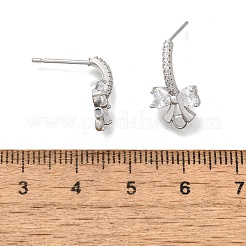 Brass with Cubic Zirconia Stud Earring Finding&nbsp;KK-Q048-24P