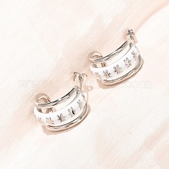 Rack Plating Brass Enamel Stud Earrings&nbsp;KK-CBAB1AF-38A-P