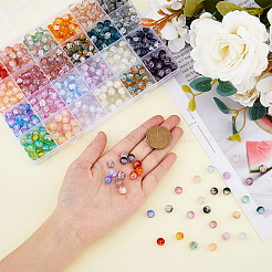 600Pcs 24 Colors Transparent Crackle Glass Beads&nbsp;GLAA-BC0001-26
