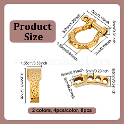 8 Bags 2 Colors Alloy Shackle Clasps&nbsp;FIND-UN0007-85
