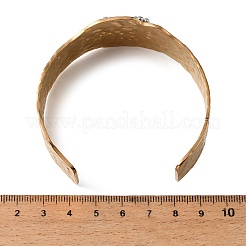 Hammered 304 Stainless Steel Cuff Bangles for Women&nbsp;BJEW-D465-03GP