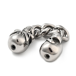 304 Stainless Steel Halloween Skull Chain Connector Charms&nbsp;STAS-V008-18AS