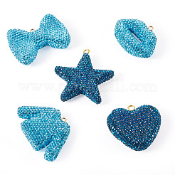 5Pcs 5 Styles Handmade Polymer Clay Pendants&nbsp;RB-BT0001-05B