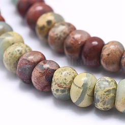 Natural Aqua Terra Jasper Beads Strands&nbsp;G-N0128-49-6mm