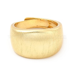 Rack Plating Brass Plain Band Adjustable Ring for Women&nbsp;RJEW-E064-18G