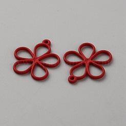 Hollow Out Spray Painted Alloy Pendants&nbsp;LS-FIND-WH20008-19D