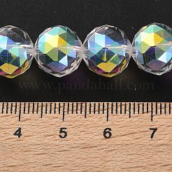 Transparent Electroplate Glass Beads Strands&nbsp;EGLA-N002-34D-H01