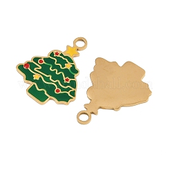 304 Stainless Steel Enamel Christmas Theme Pendants&nbsp;STAS-G359-01G-02