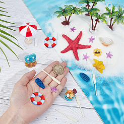 22Pcs 12 Styles Mini Resin Ornaments&nbsp;DJEW-OC0001-55