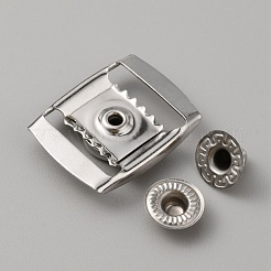 201 Stainless Steel Snap Button&nbsp;STAS-WH0027-25P
