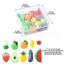 20Pcs 10 Styles Opaque Resin Pendants&nbsp;RESI-FS0001-35