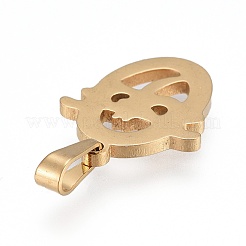 304 Stainless Steel Pendants&nbsp;STAS-G237-27G