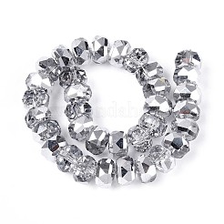 Electroplate Transparent Glass Beads Strands&nbsp;X-EGLA-N022-04A-C01
