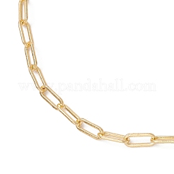 3MM Brass Paperclip Chain Necklaces with Spring Ring Clasps&nbsp;NJEW-JN05949