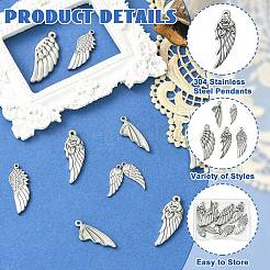 10Pcs 5 Styles 304 Stainless Steel Pendants&nbsp;STAS-CJ0003-46