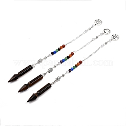 Chakra Theme Gemstone Pointed Dowsing Pendulums&nbsp;G-I284-D
