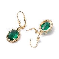 Glass Leverback Earring&nbsp;EJEW-C077-05KCG